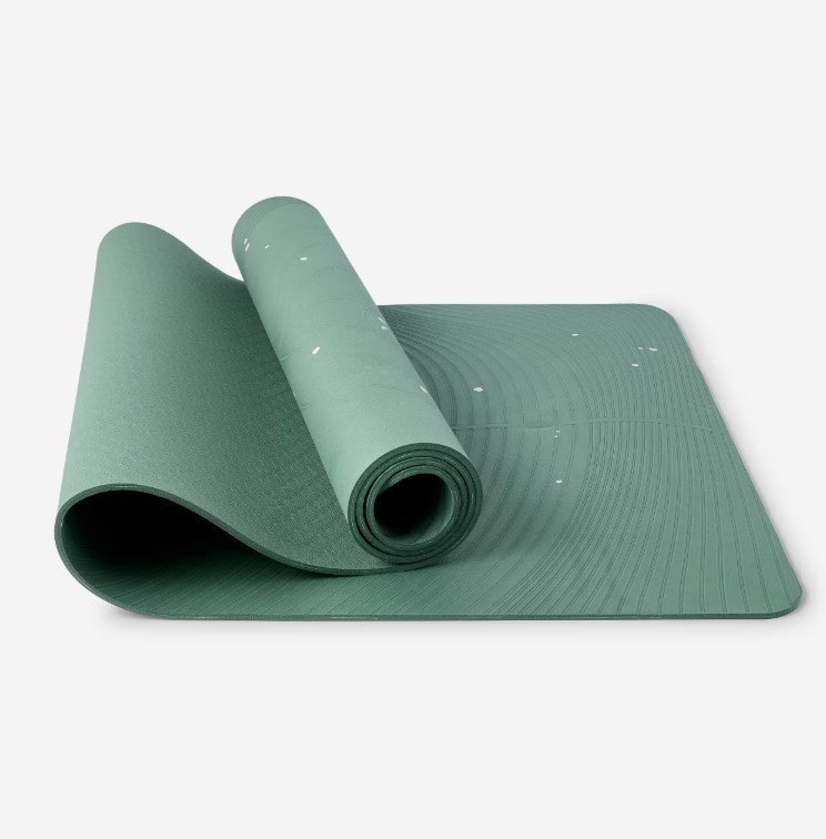 Grippy and Comfortable Gentle Yoga Mat - Dark Green Beige
