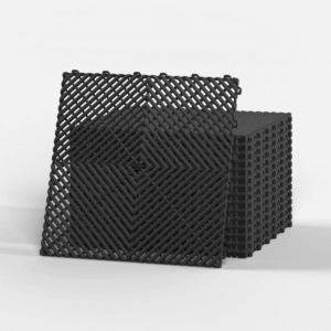 Jet Black Garage Floor Tiles