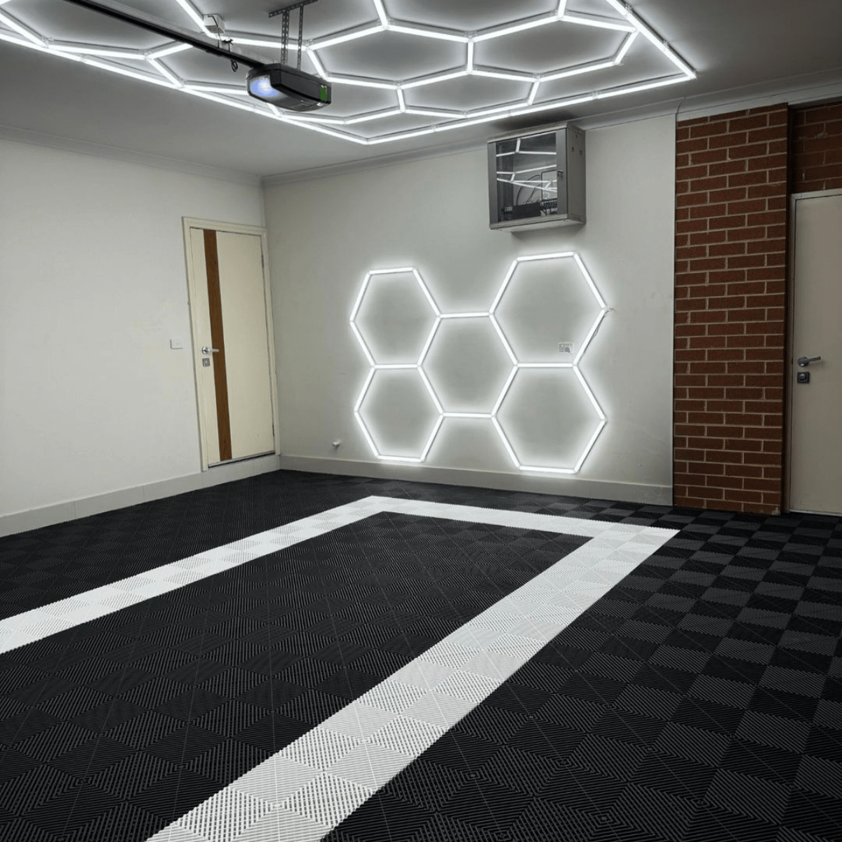 Jet Black Garage Floor Tiles