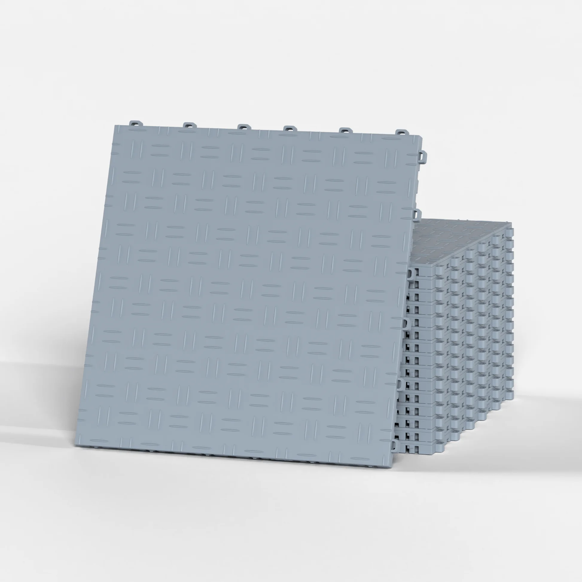 Silver Grey Garage Floor Tiles